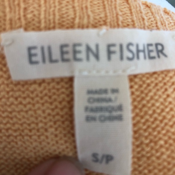 Eileen Fisher Yellow Linen Sweater Size Small - Picture 6 of 7